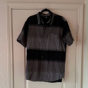 Oakley Men's Two-Tone Black and Gray Shirt